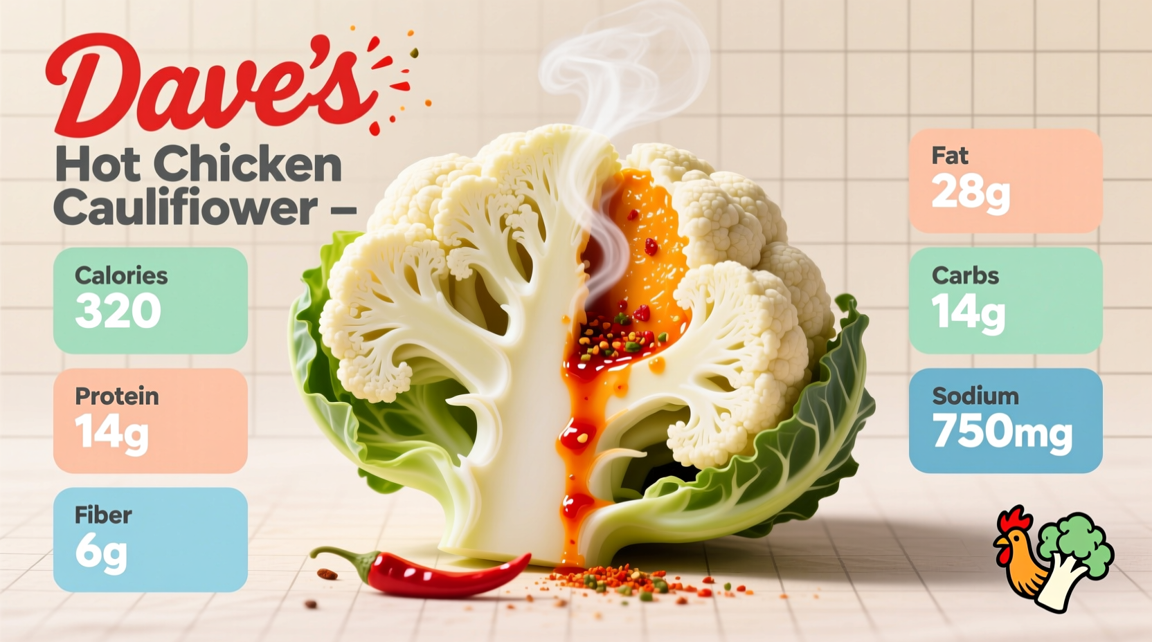 Dave's Hot Chicken Cauliflower Nutrition Facts Revealed