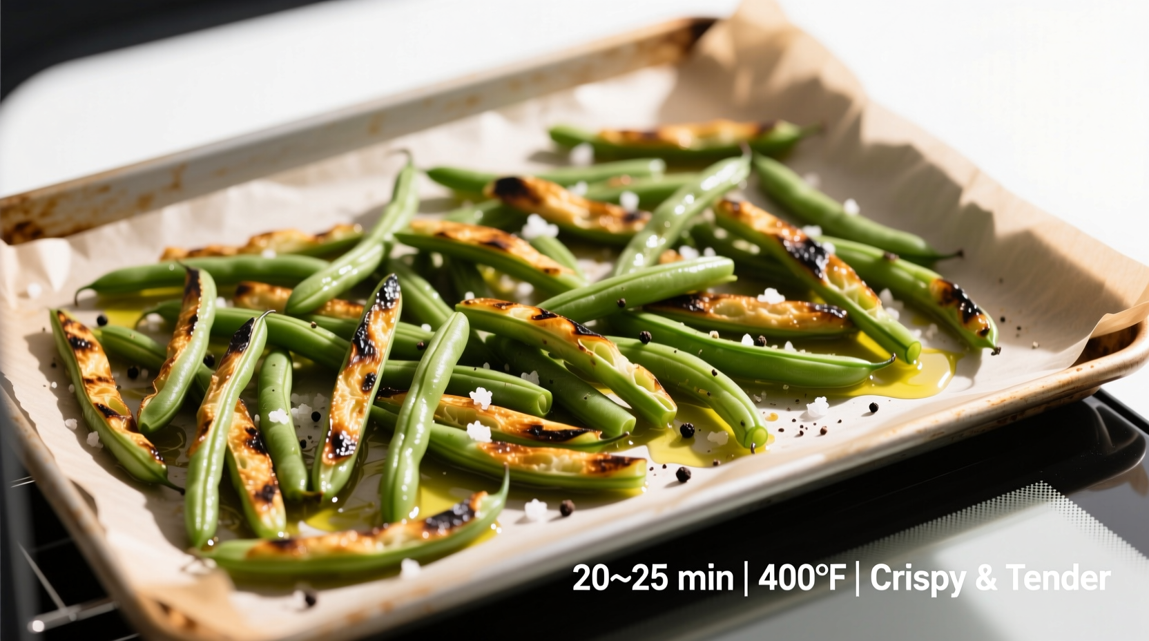 how long to cook green beans in the oven