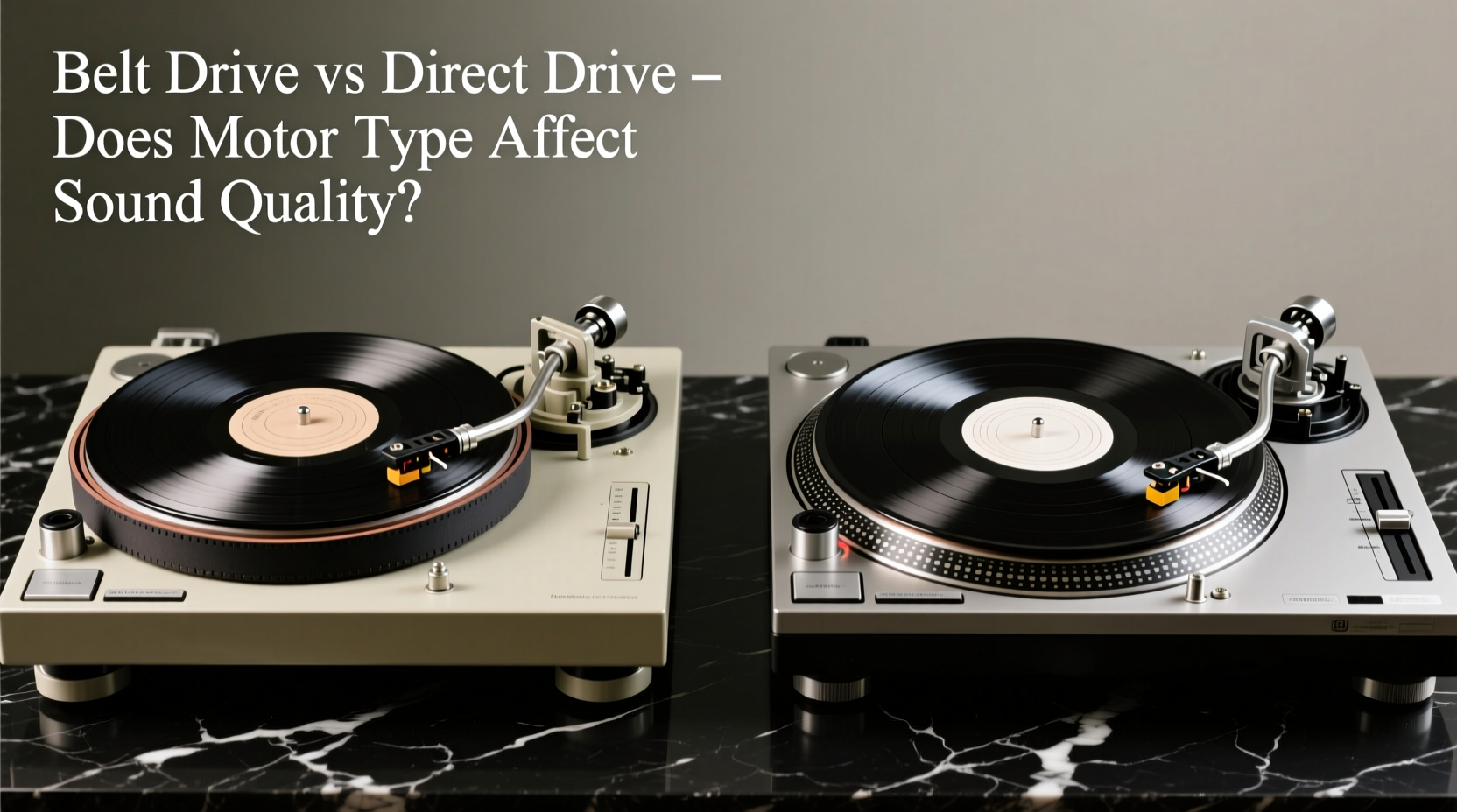 record player belt drive vs direct drive does the motor type affect sound quality