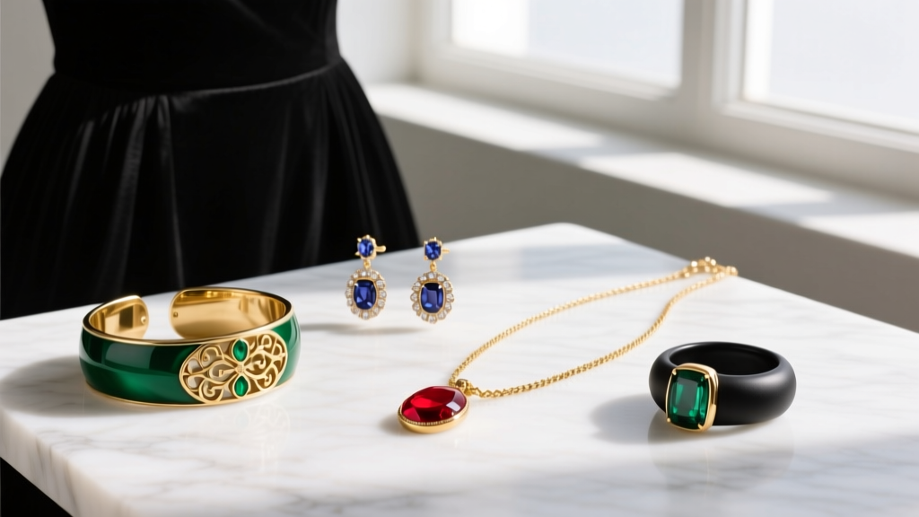 Jewelry Colors That Complement a Black Dress