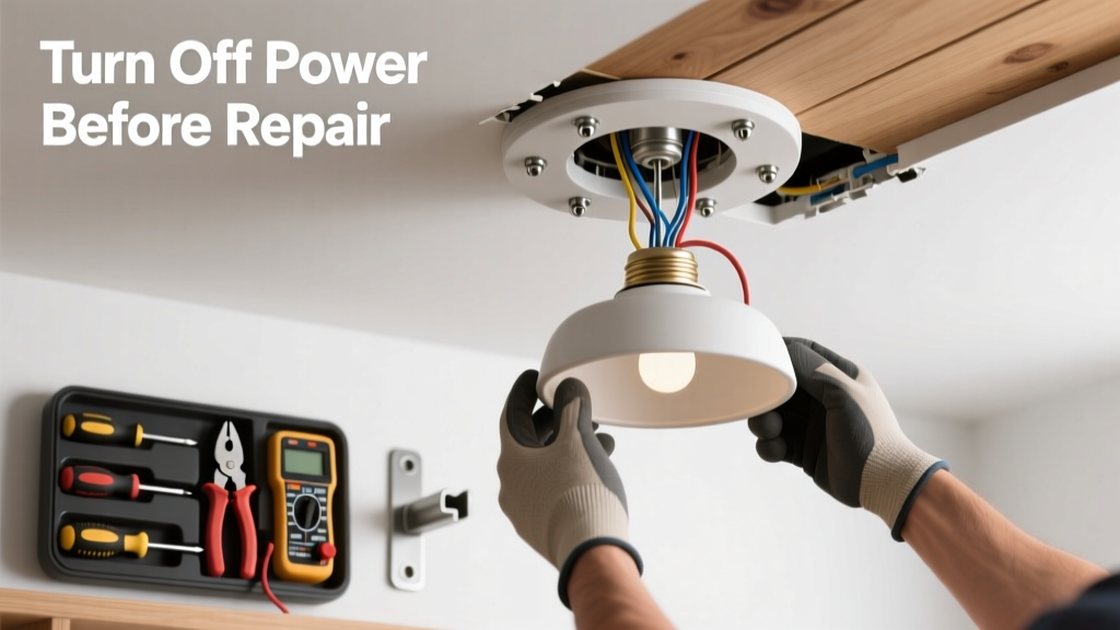 How to Fix a Loose Light Fixture Safely and Securely