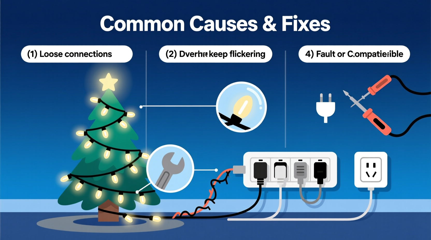 why does my christmas tree keep flickering common causes and fixes