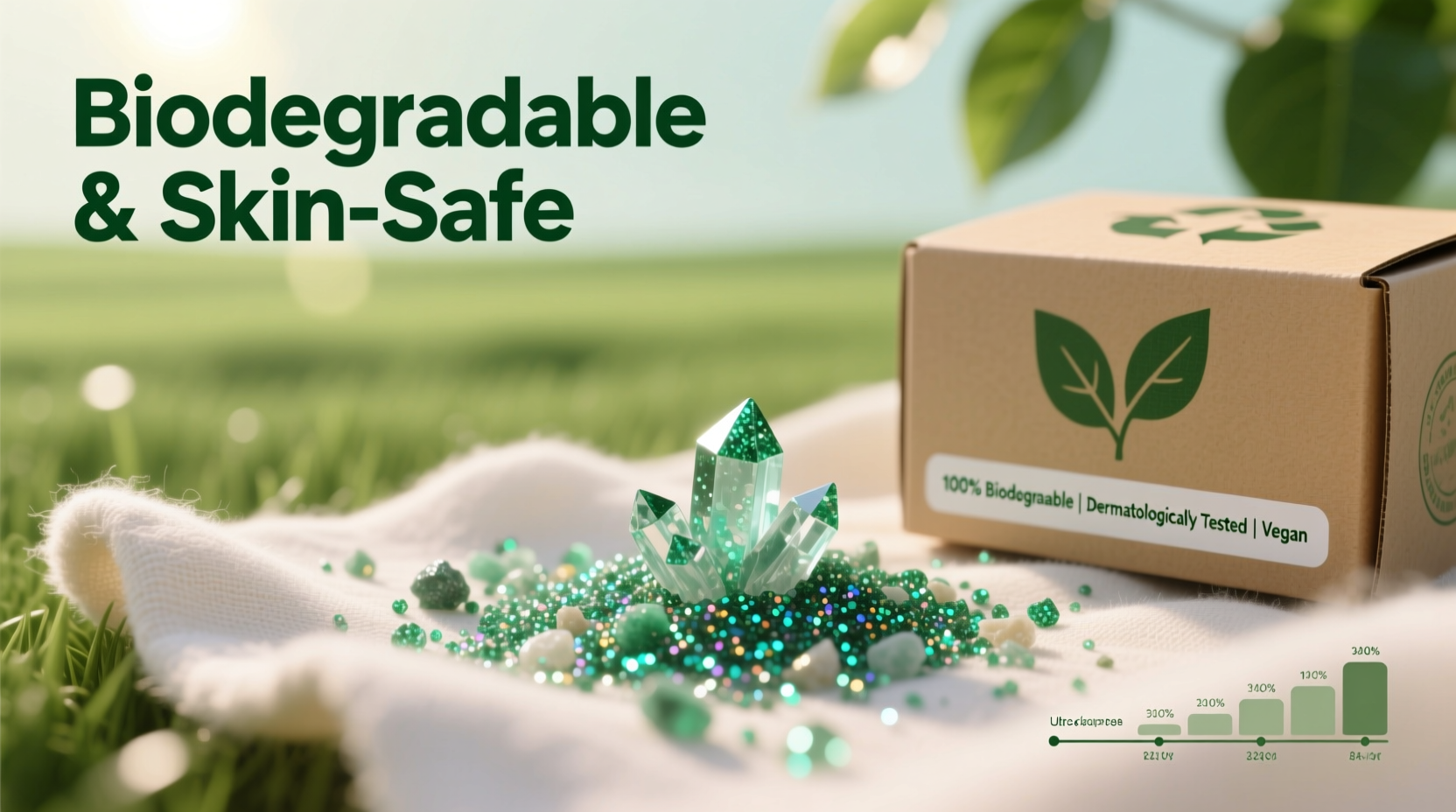 is biodegradable glitter safe for sensitive skin and eco friendly claims true