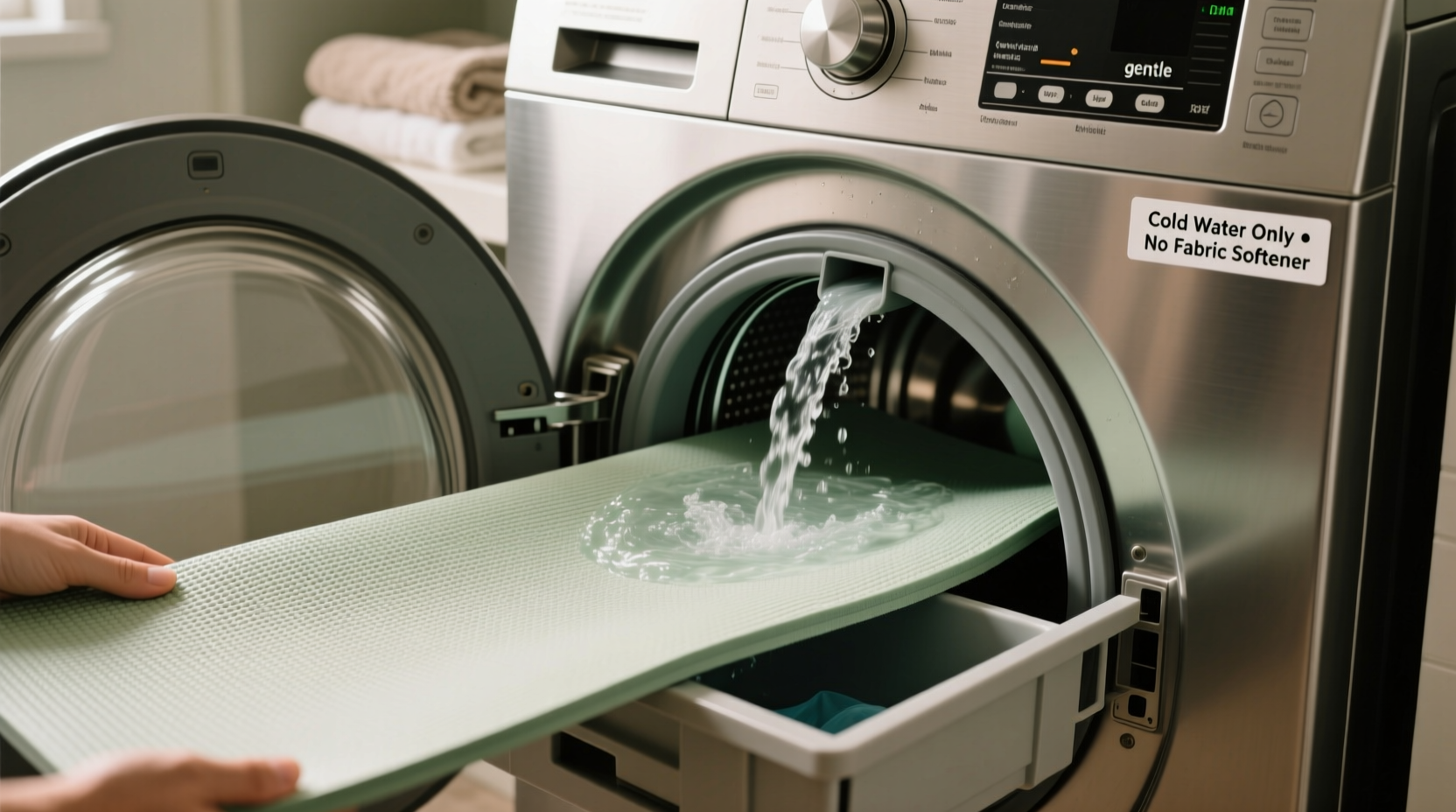 how to wash yoga mats in the machine safely