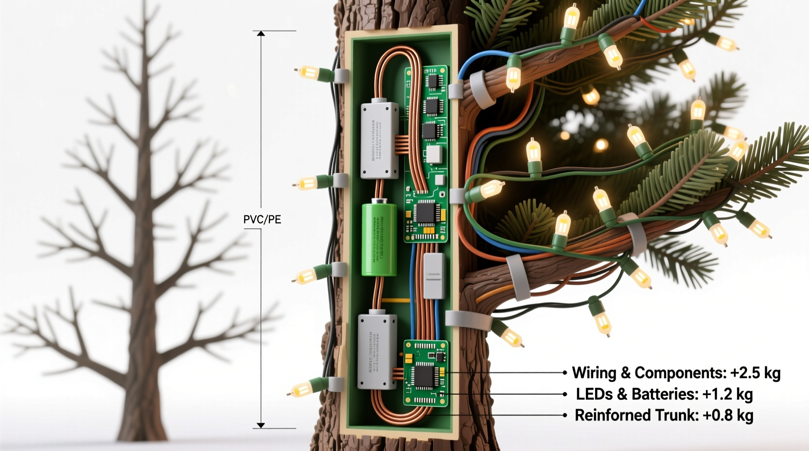 why are prelit trees often heavier than unlit ones materials explained