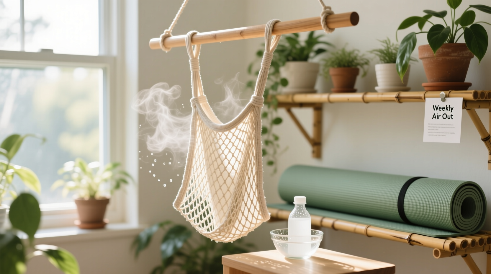 how to deodorize a yoga mat carrier