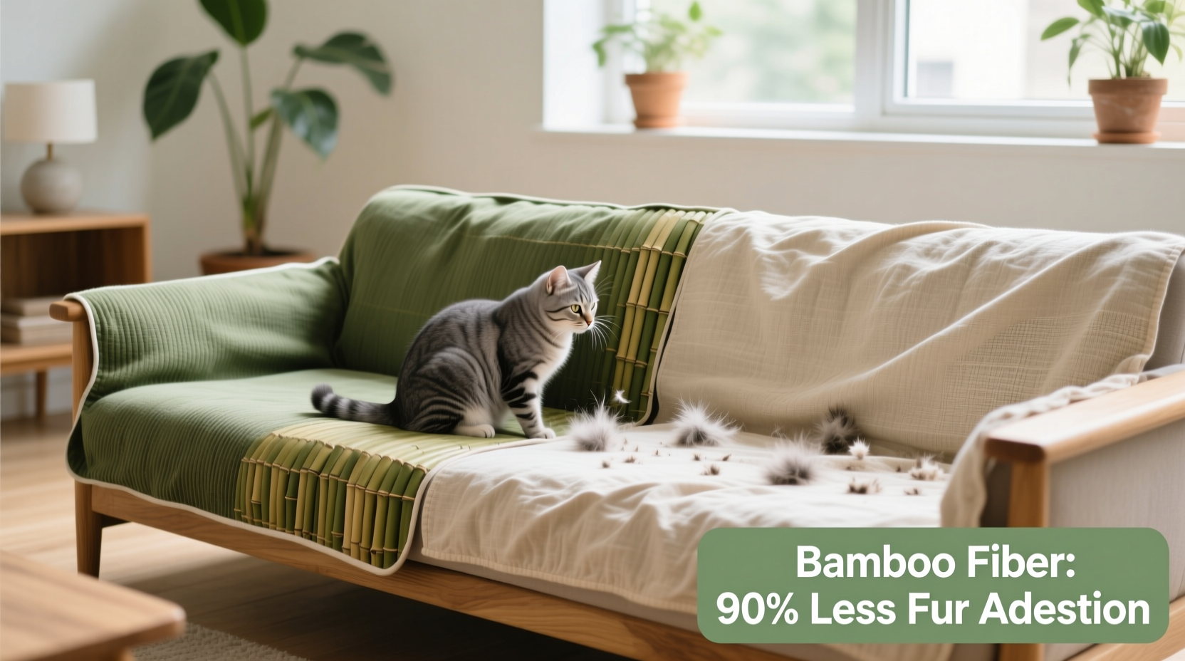 bamboo vs organic cotton best eco friendly couch protector for pet fur