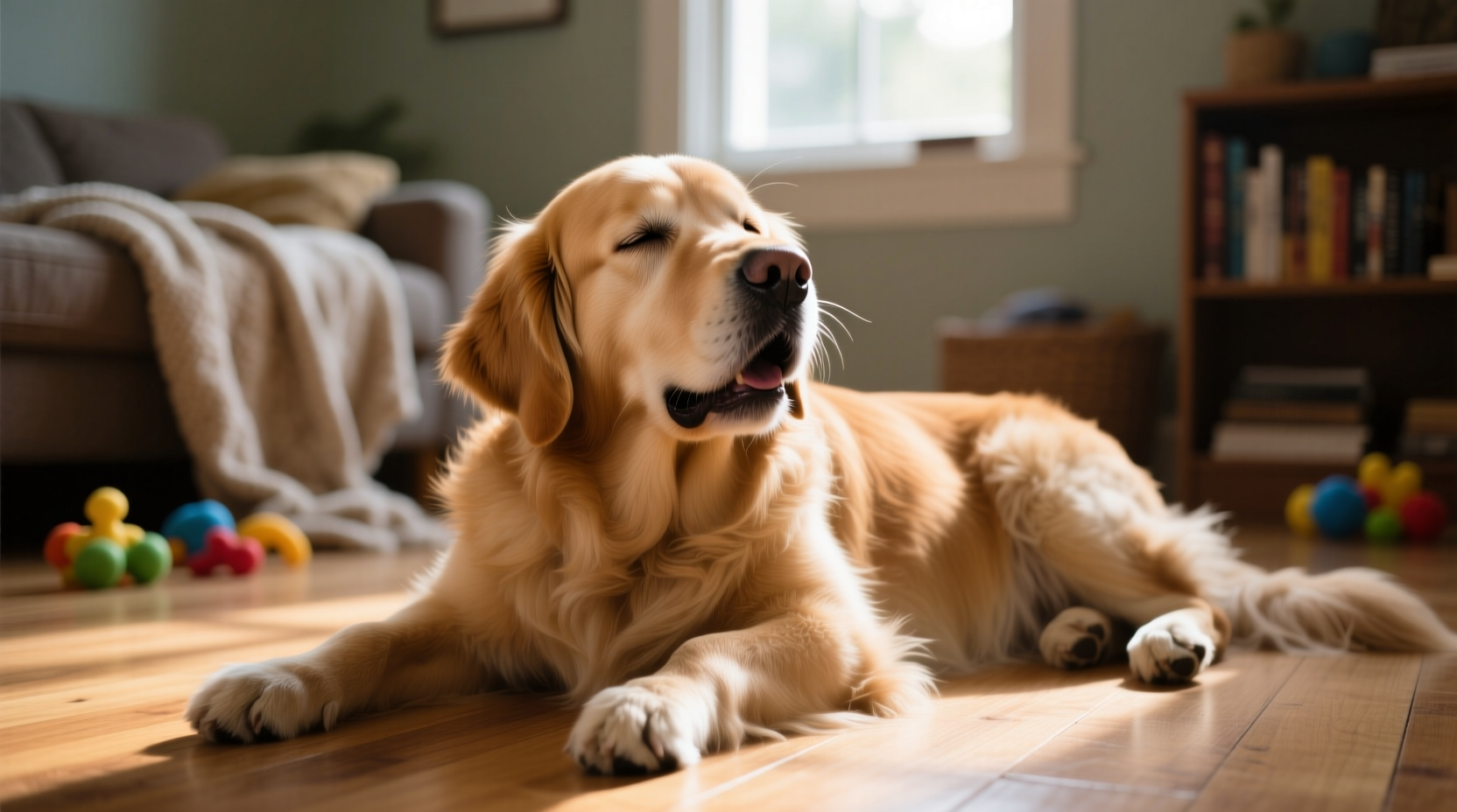 why does my dog sigh heavily when lying down meaning and emotions
