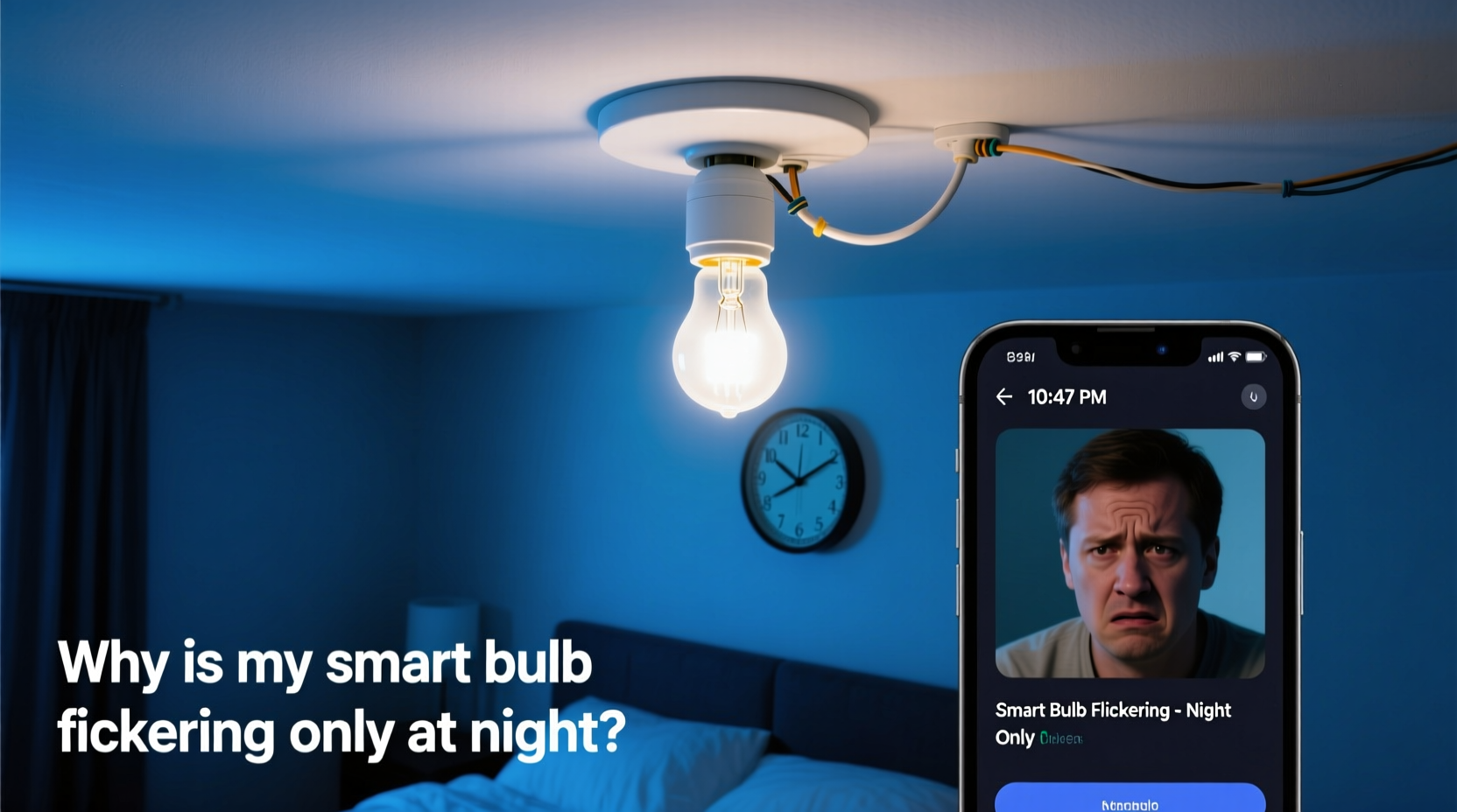 why is my smart bulb flickering only at night easy fixes