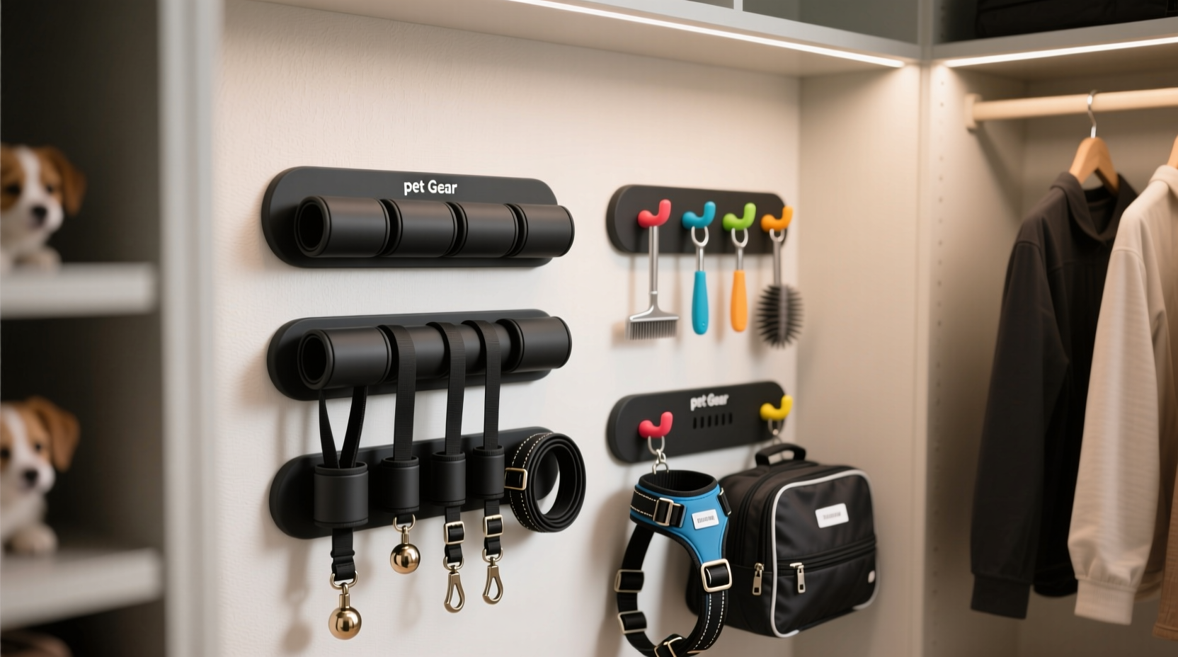closet organization tips for pet id tags leashes