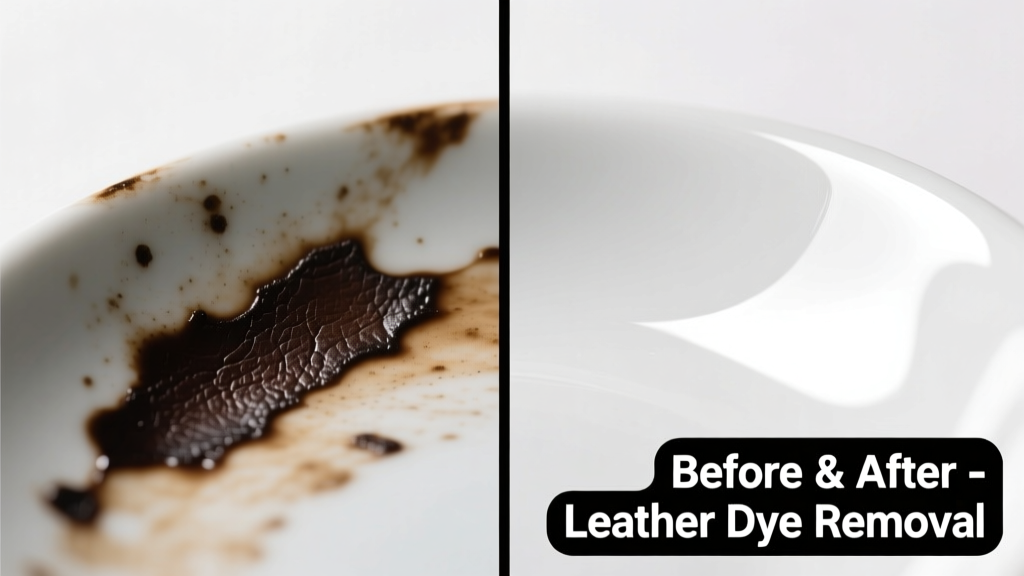 How to Remove Leather Dye from Porcelain Surfaces