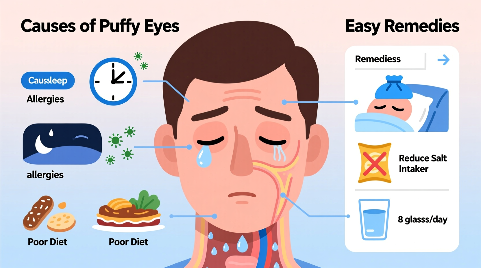 why do i wake up with puffy eyes causes and easy remedies