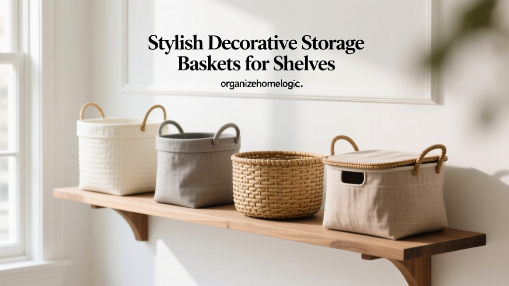 Stylish Decorative Storage Baskets for Shelves