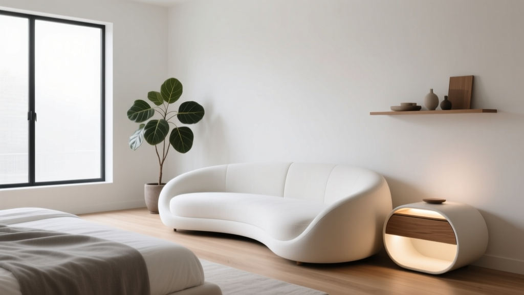 Bedroom Curved Furniture Design Trend - The Decor Mag