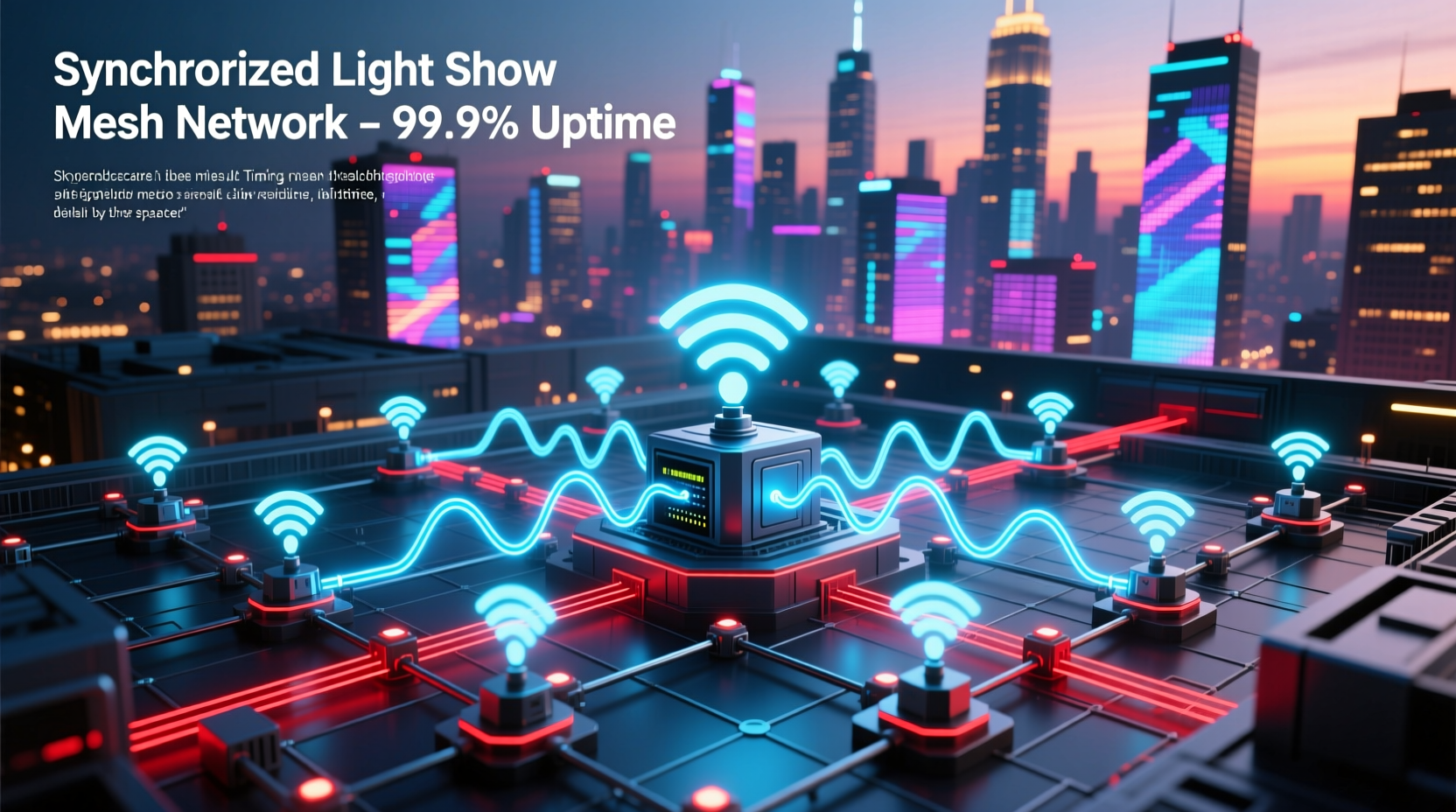 wireless mesh network for synchronized light shows does it improve reliability