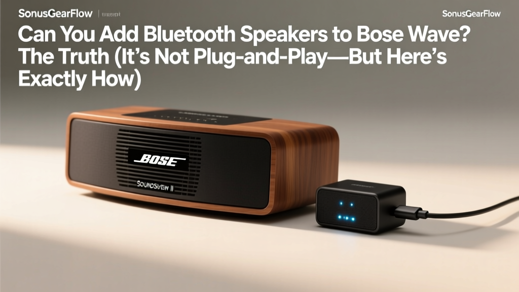 Bose Wave Bluetooth Speakers: How to Add Them (2026)