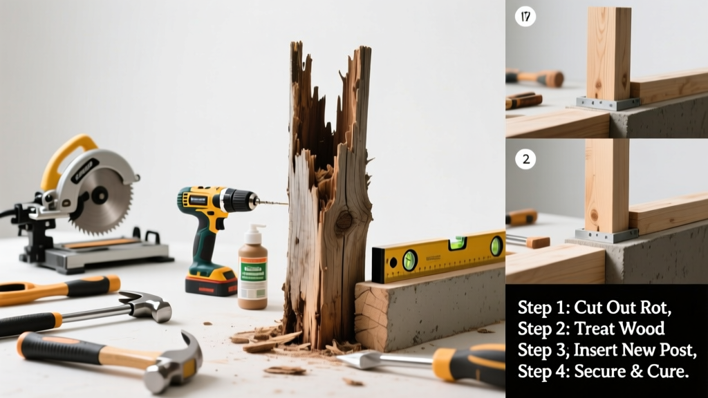 How to Fix a Rotten Fence Post: Step-by-Step Repair