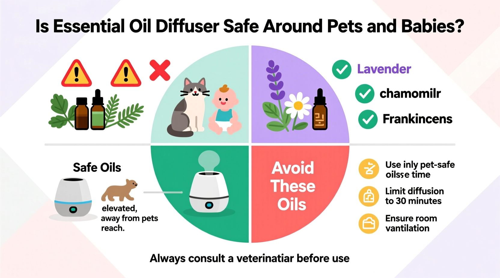 is essential oil diffuser safe to use around pets and babies