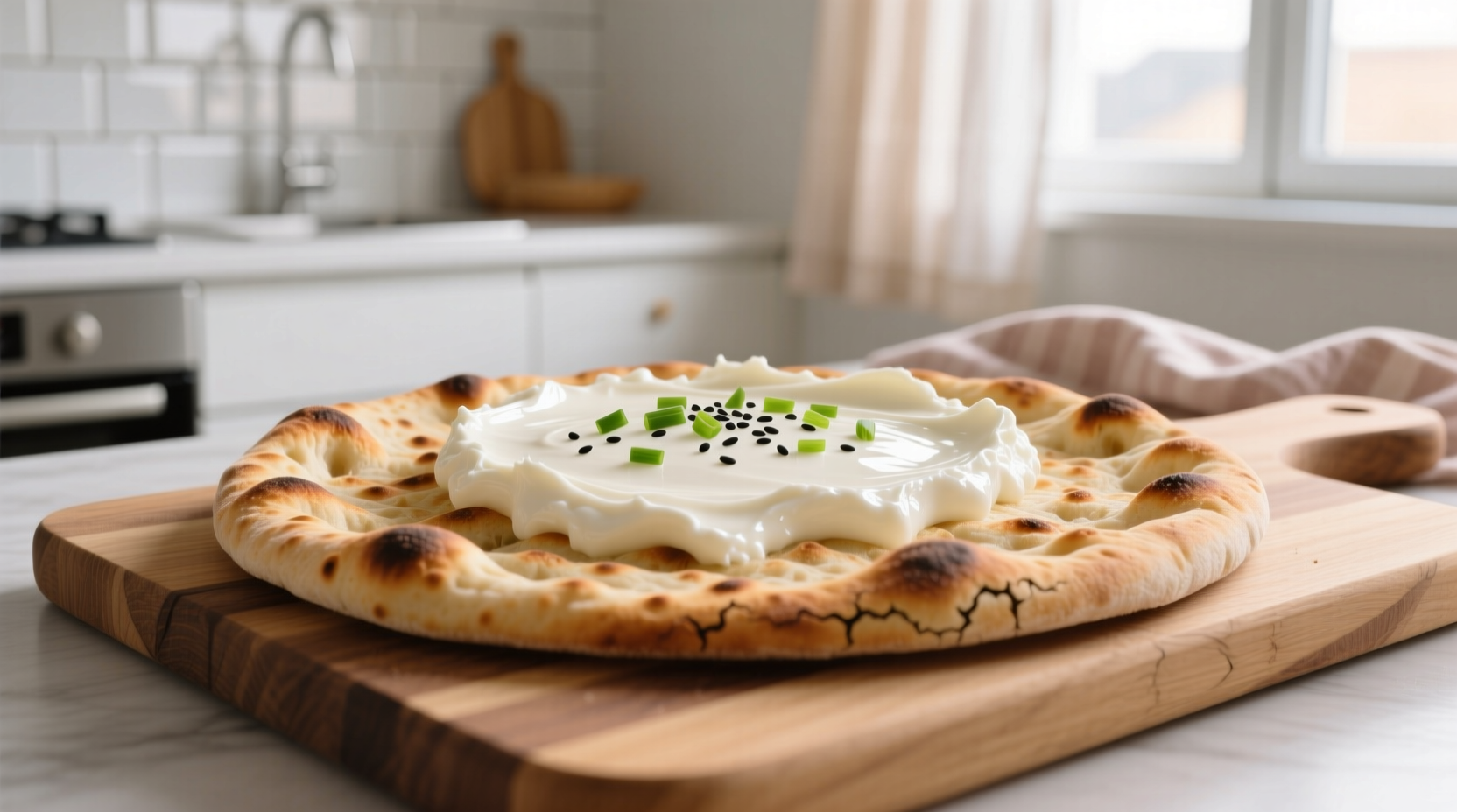 tiktok cottage cheese flatbread