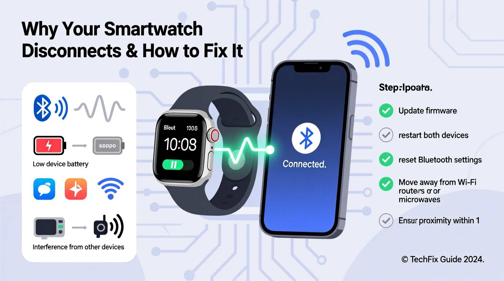 why does my smartwatch disconnect randomly from my phone and how to stop it