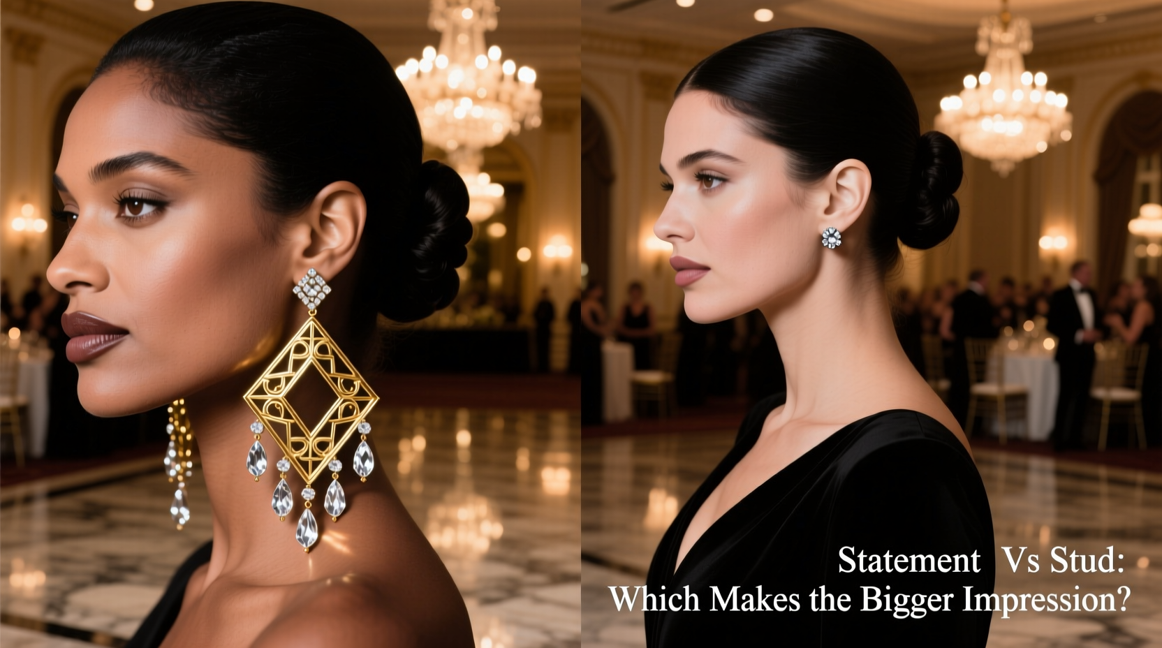 statement earrings vs delicate studs which makes a bigger impression at events
