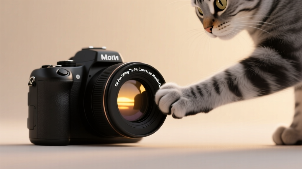 Cat Paw Patting the Pet Camera Lens: Attention Grab