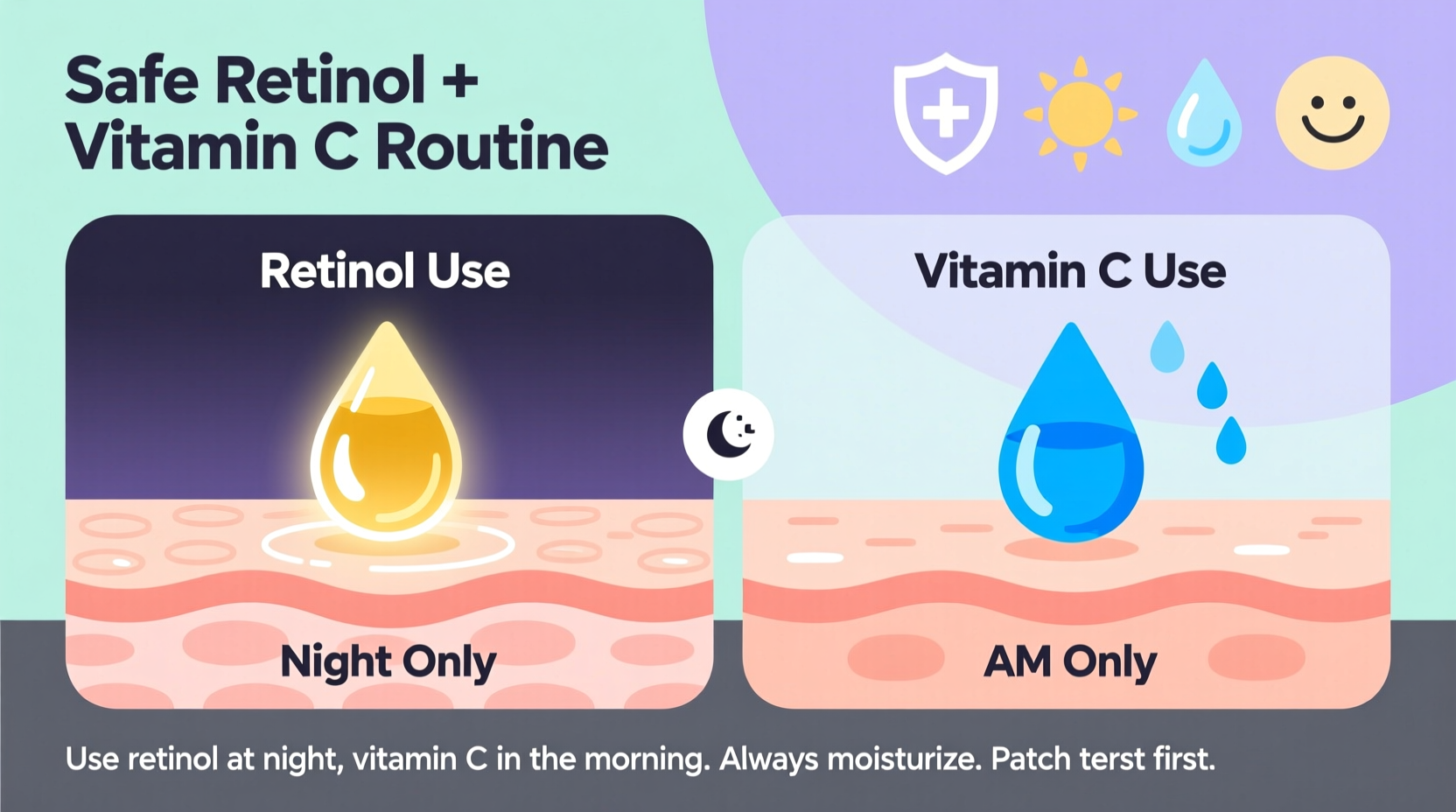 how to safely use retinol with vitamin c without irritating your skin