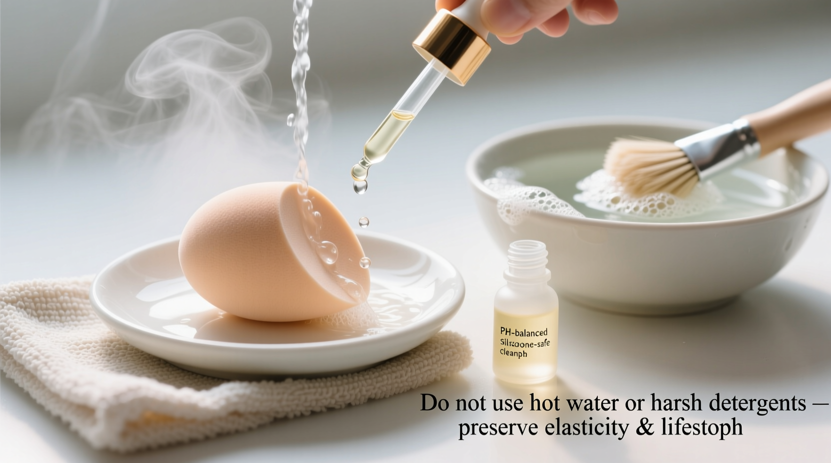how to safely clean silicone makeup sponges without damaging them