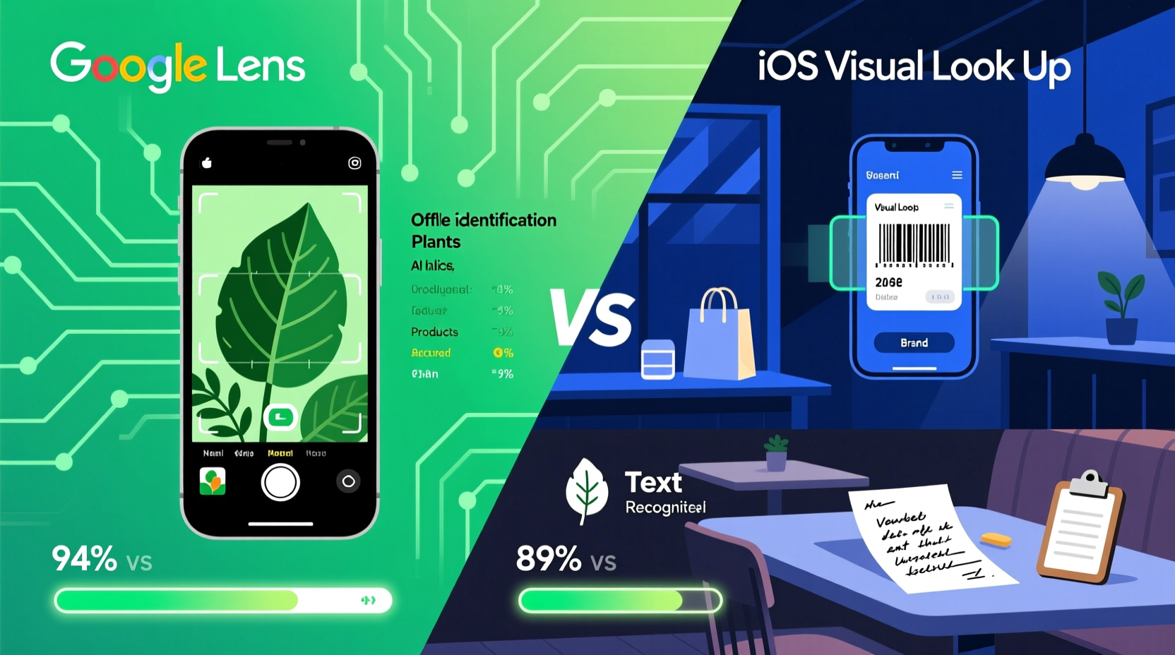 Google Lens vs iOS Visual Look Up: Offline Accuracy