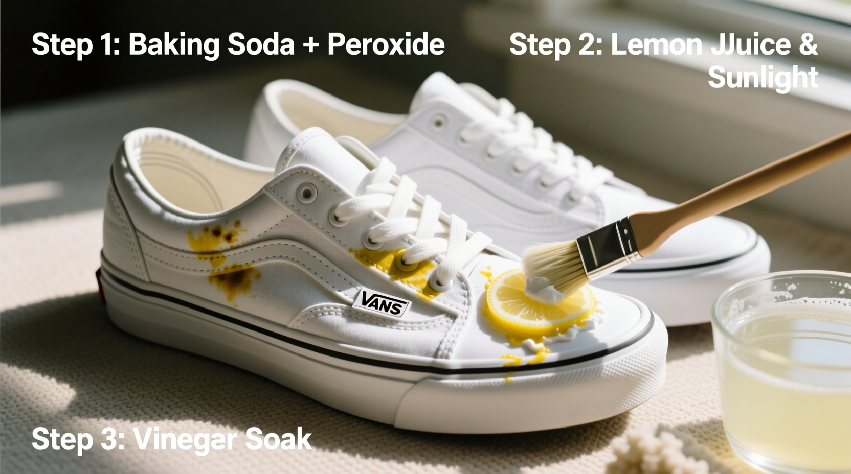 how to remove yellow stains from white vans without using bleach effective home remedies