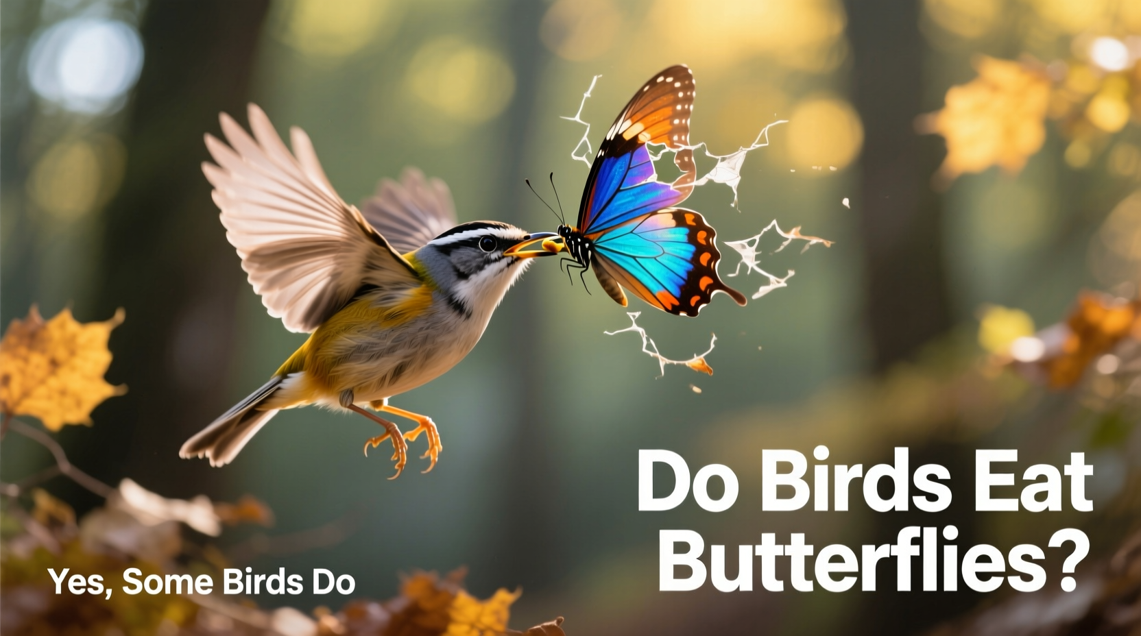 does birds eat butterflies