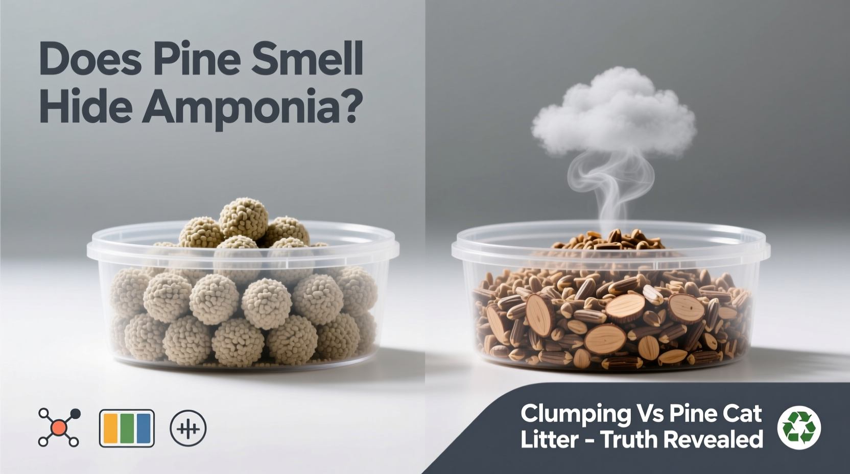 clumping vs pine cat litter does the pine smell actually cover the ammonia