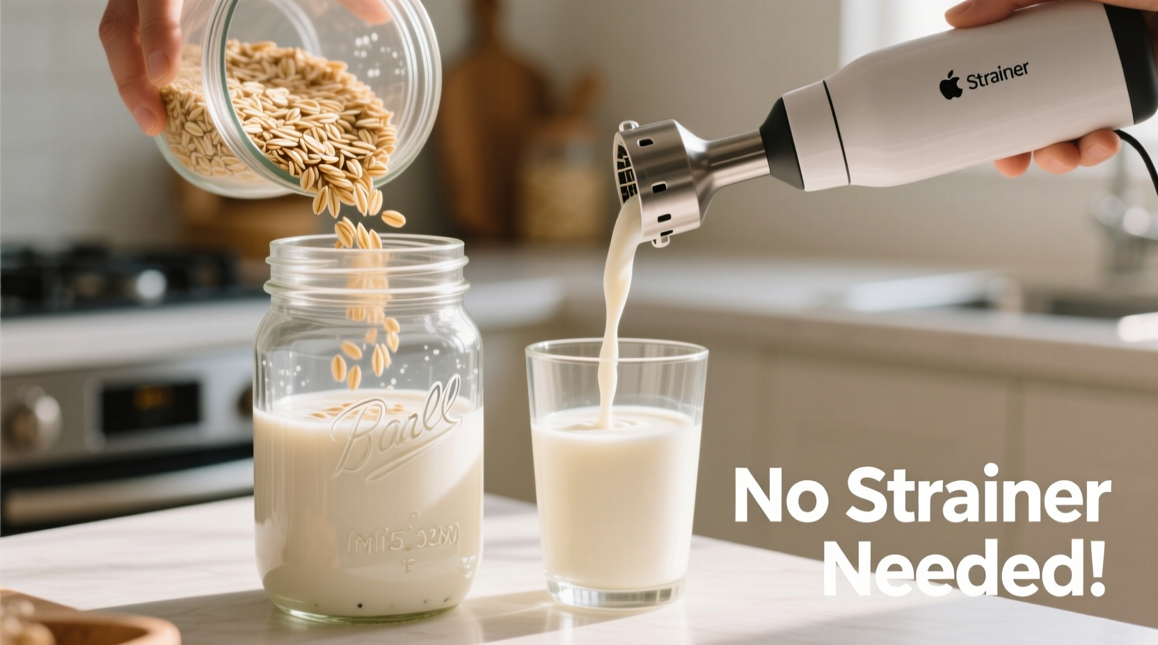 easy way to make oat milk at home with no strainer needed