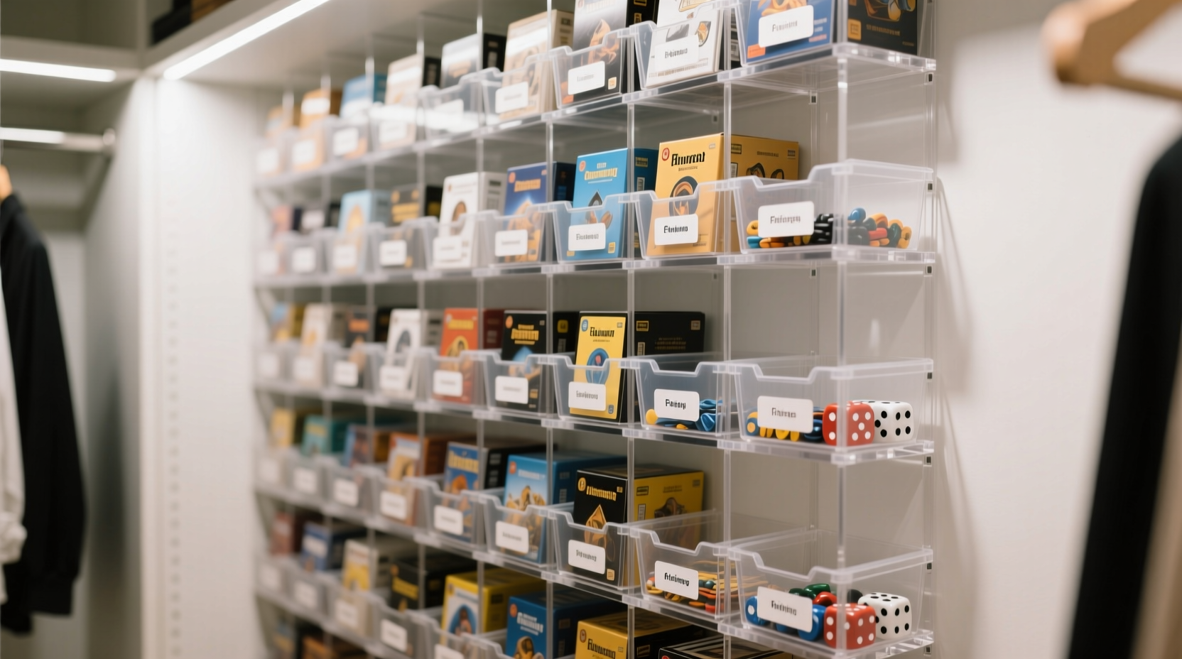 closet organization tips for board games