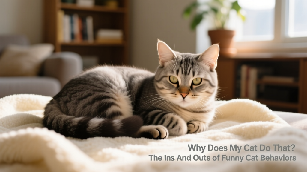 A cat curled tightly into a loaf shape on a soft blanket, paws tucked neatly beneath its body
