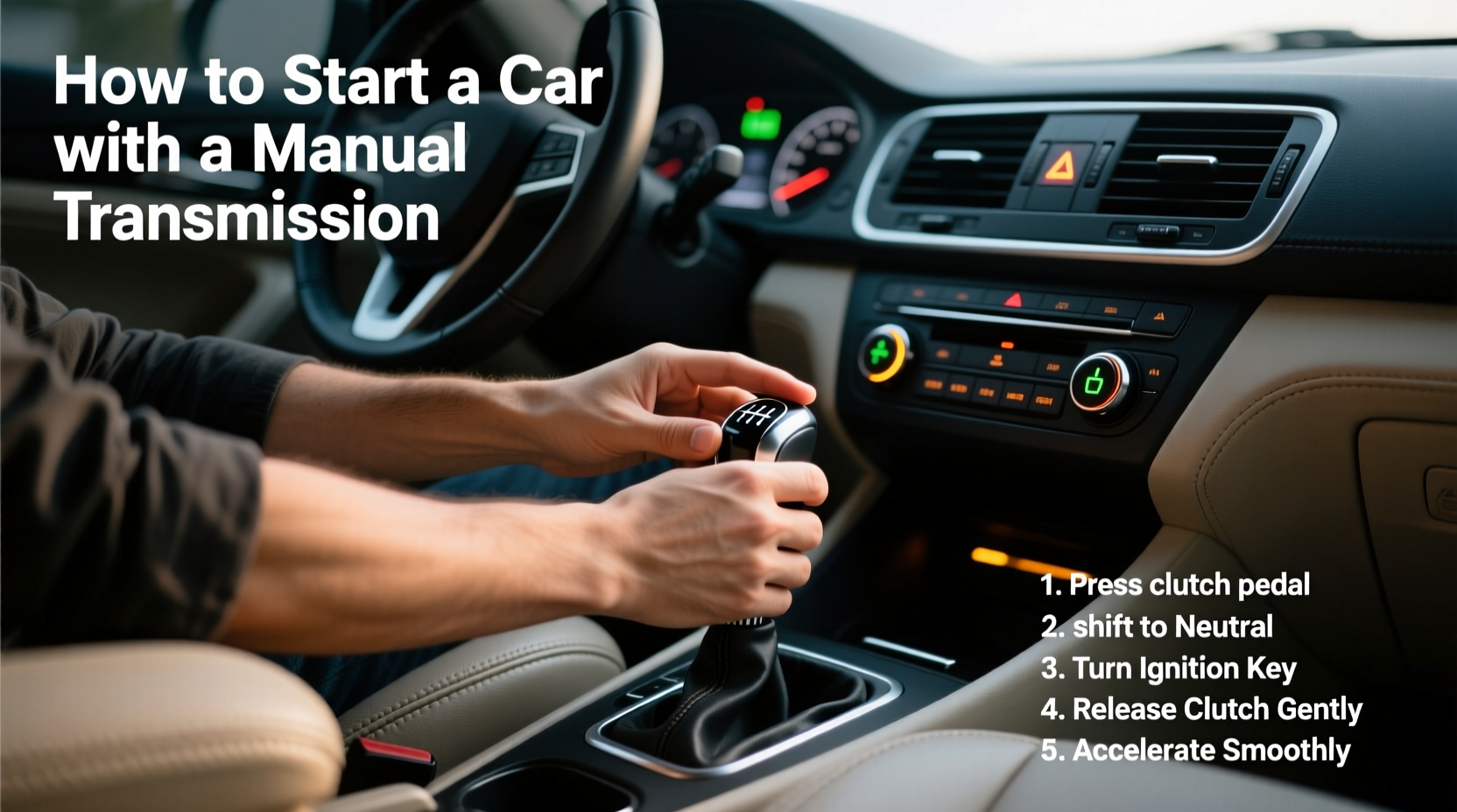 how to start a car with a manual transmission