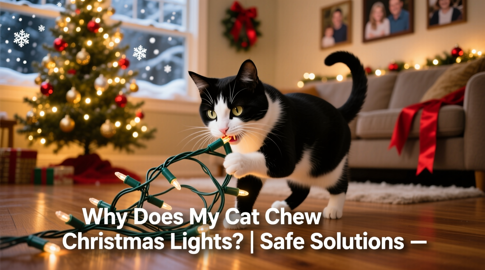 why does my cat chew christmas light wires and how to stop it safely