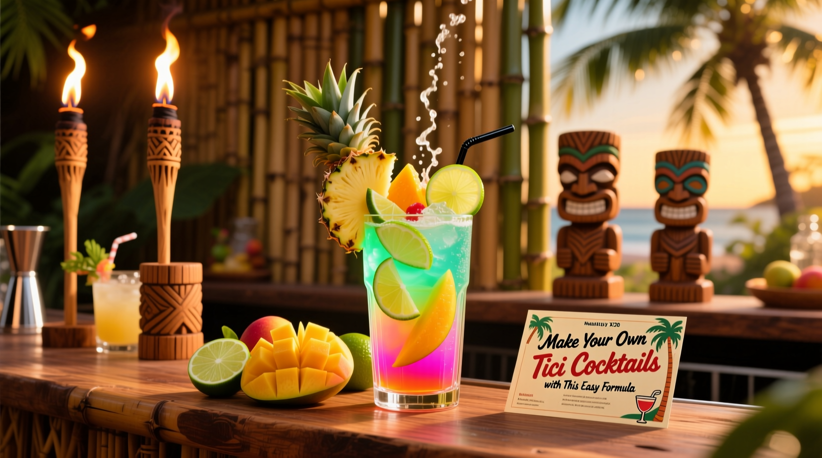 make your own tiki cocktails with this easy formula