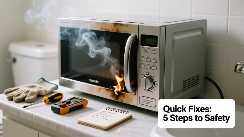 Microwave Smells Burning in Bathroom: Quick Fixes