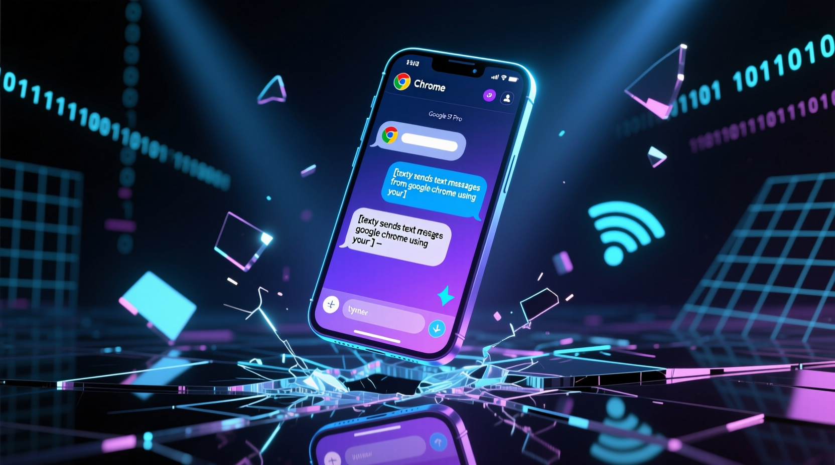 texty sends text messages from google chrome using your