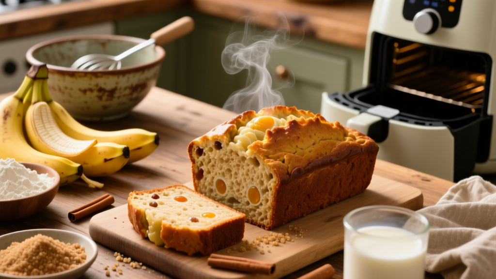 Eggless Banana Bread in Air Fryer: Crispy & Tender