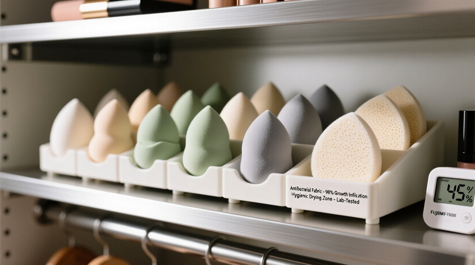 closet organization tips for hygienic sponge storage