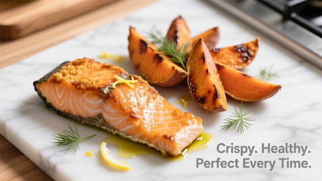 Air Fryer Salmon & Sweet Potatoes: Crispy & Healthy
