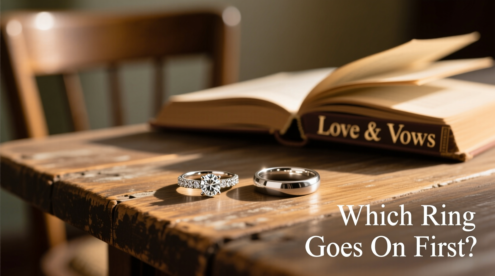 which ring goes on first engagement and wedding band