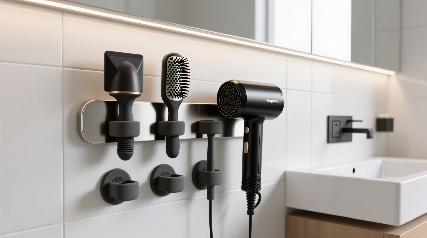 closet organization tips for hair dryer attachments