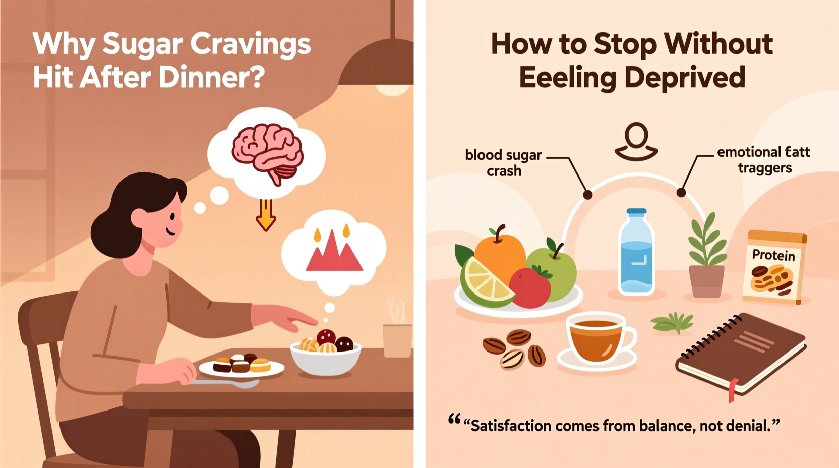 why do i crave sugar after dinner and how to stop without feeling deprived