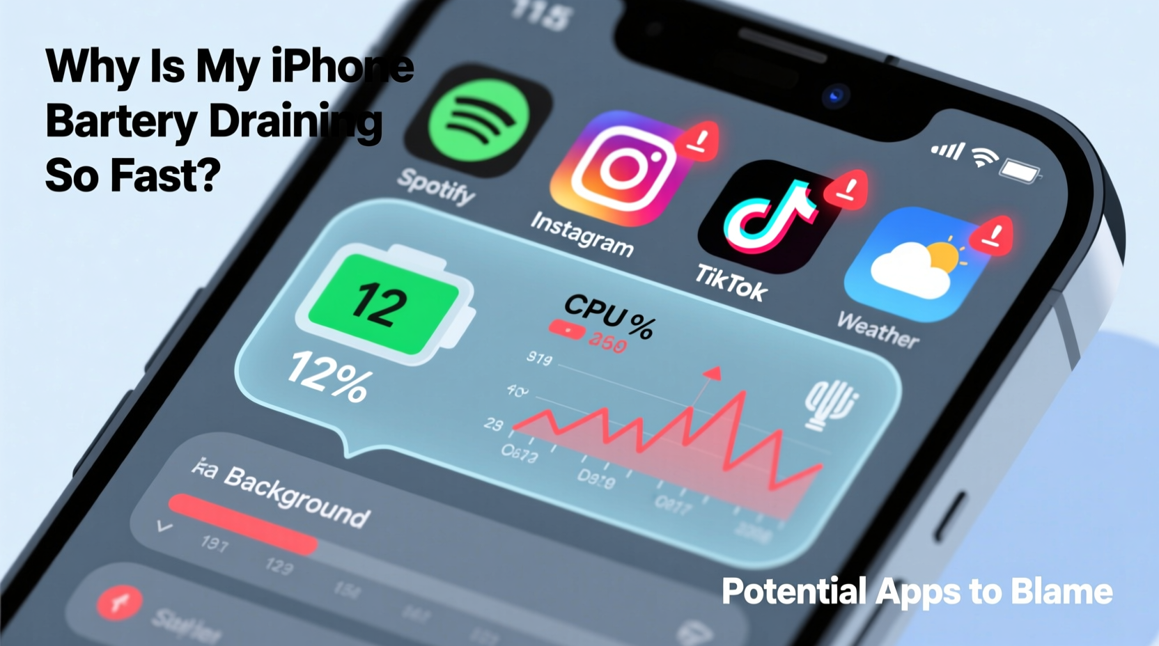 why is my iphone battery draining so fast suddenly potential apps to blame