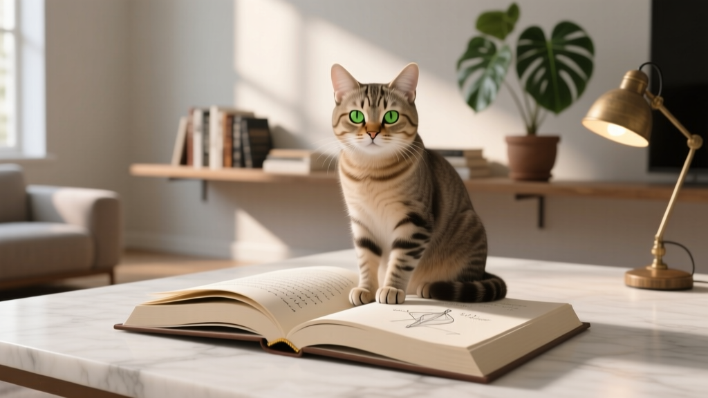 Why Cats Prefer Sitting on Open Books