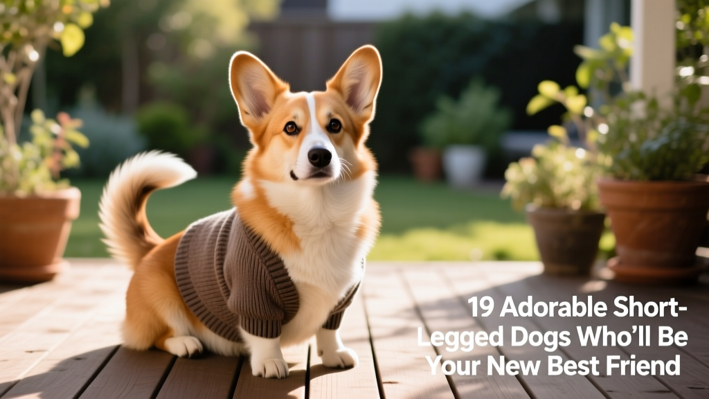 A Cardigan Welsh Corgi sitting attentively on a wooden deck, tail curled upward
