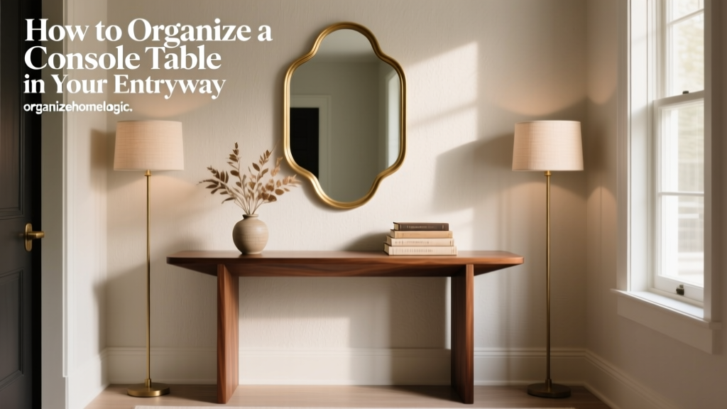 How to Organize a Console Table in Your Entryway